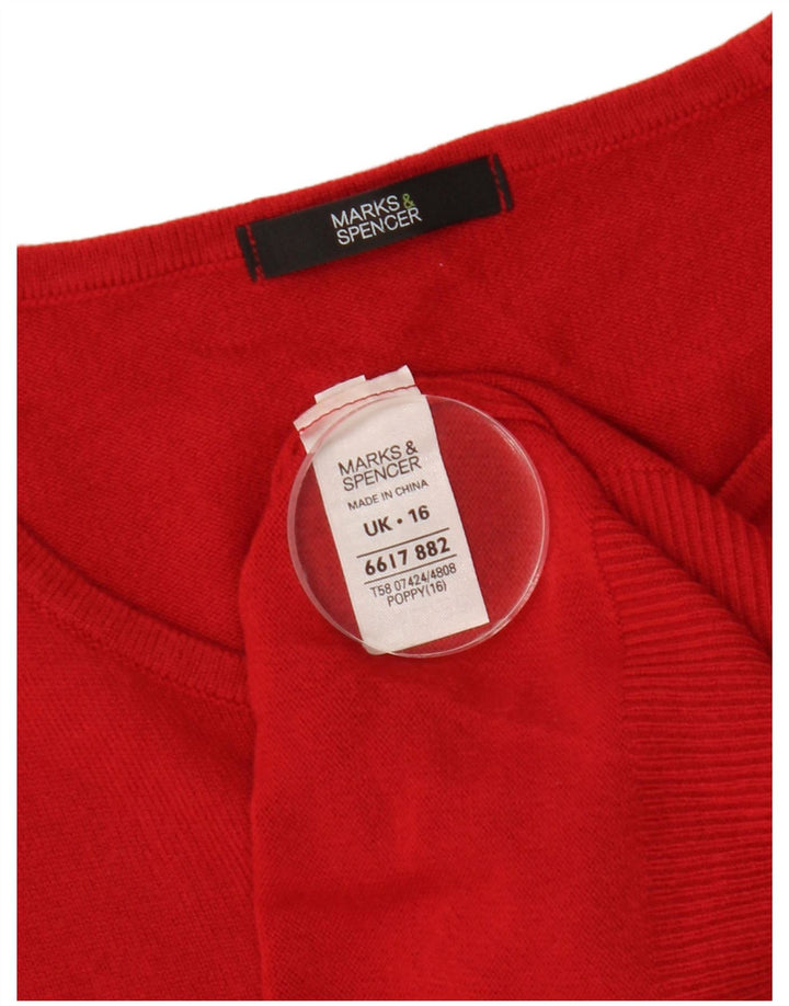 Marks & Spencer - Jersey de cuello redondo para mujer, talla 40, color rojo