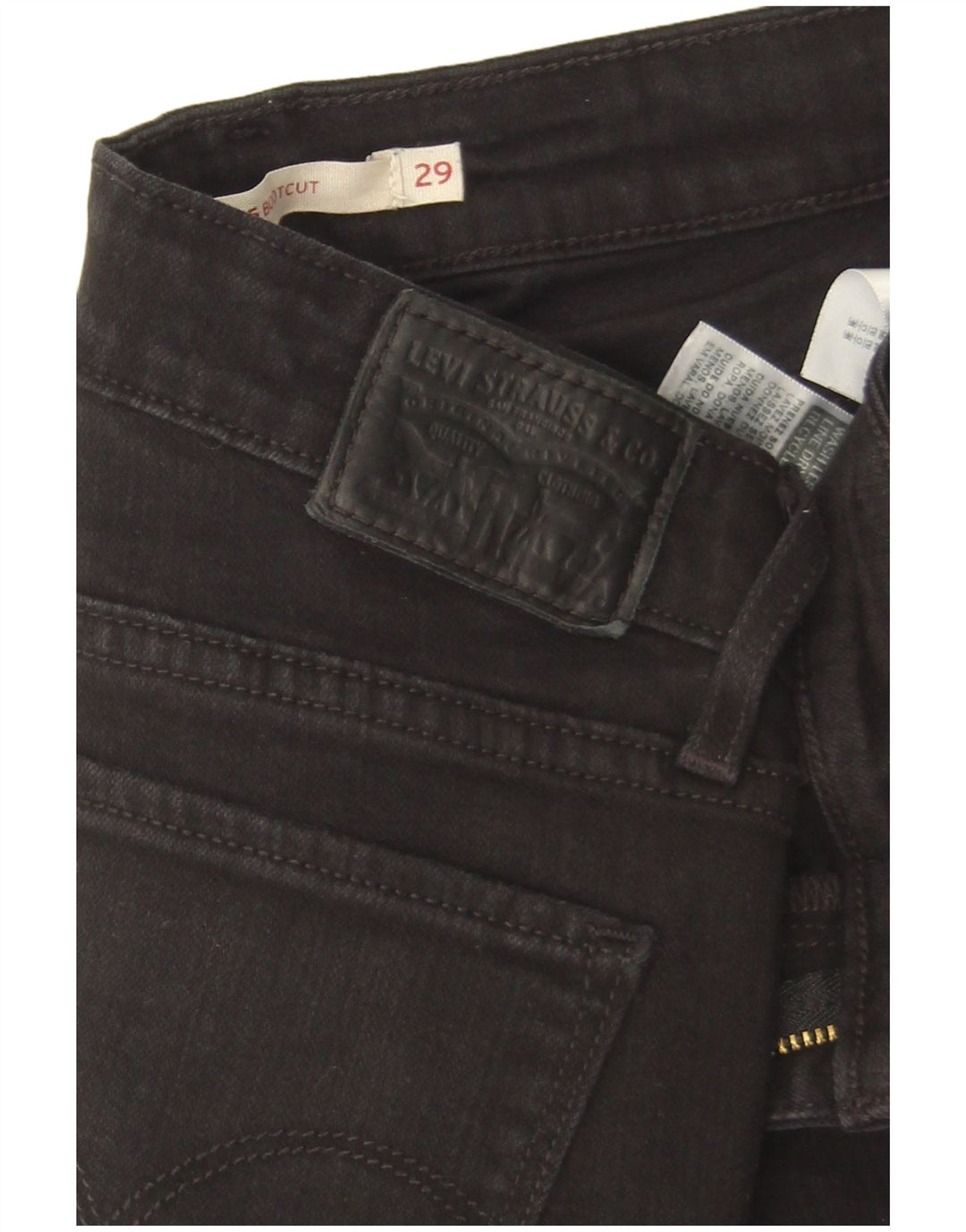 Levi's Vaqueros Bootcut 715 para Mujer W29 L33 Algodón Negro