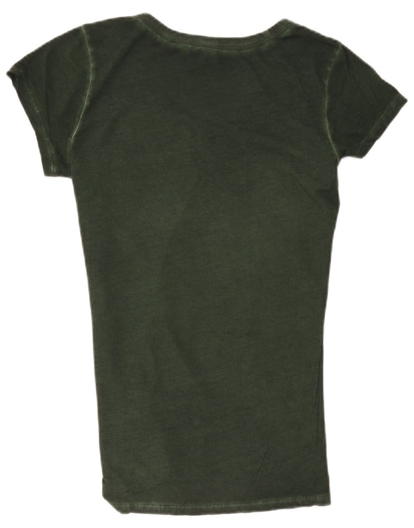 G-Star Hombre Camiseta Gráfica Top Algodón Verde Medio