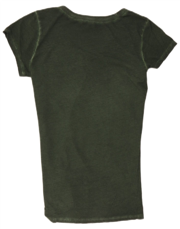 G-Star Hombre Camiseta Gráfica Top Algodón Verde Medio