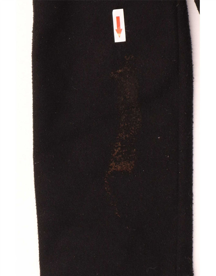 Zara Mujer Abrigo Abierto UK 10 Small Poliéster Negro