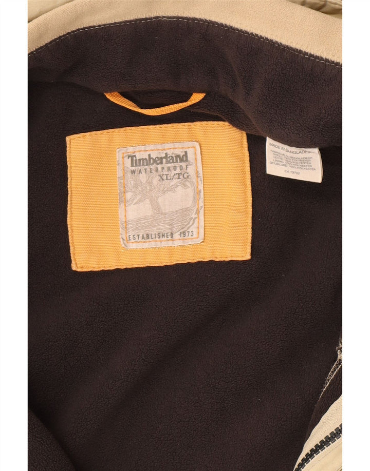 Timberland Chaqueta cortavientos con capucha para hombre UK 42 XL Poliéster beige