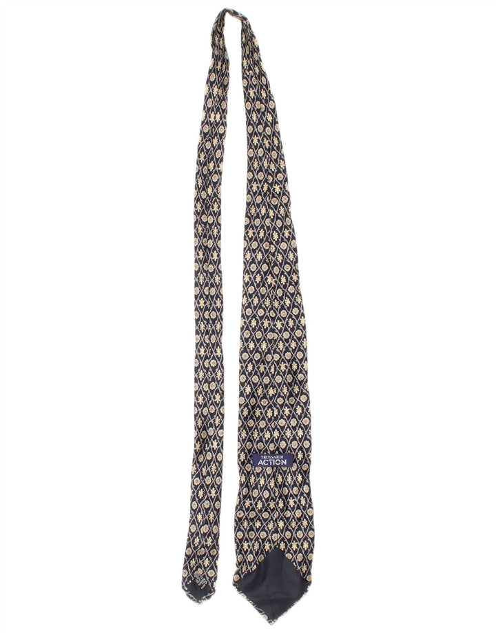 Corbata Trussardi para hombre talla única azul floral seda clásica