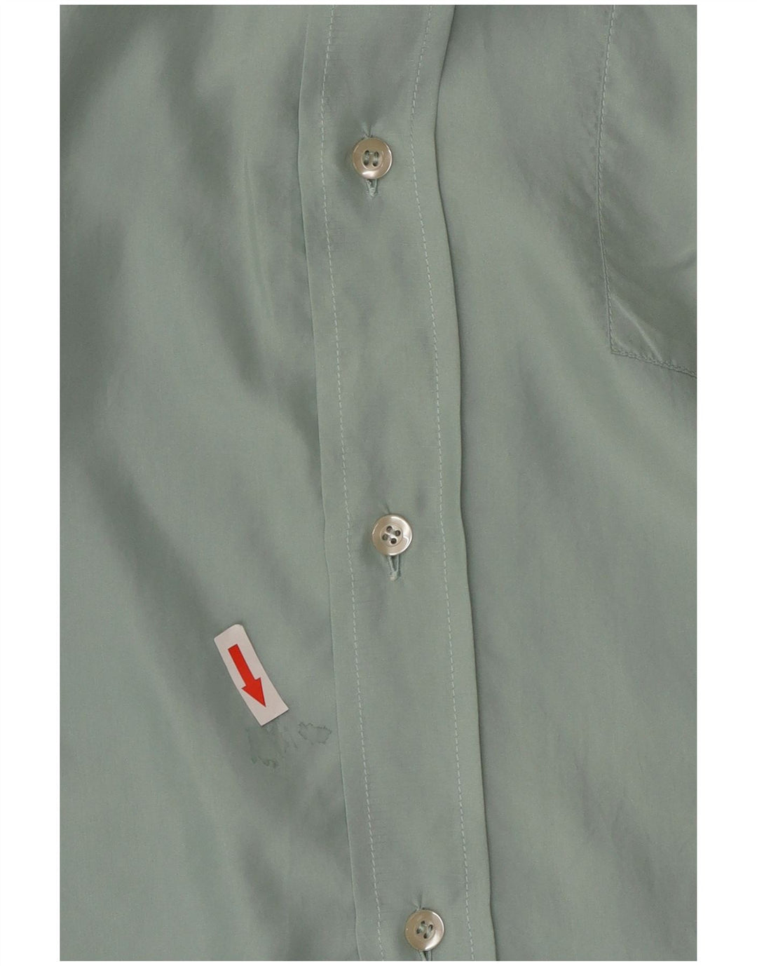 BARONI Camisa Manga Corta Hombre IT 50 Seda Verde Medio