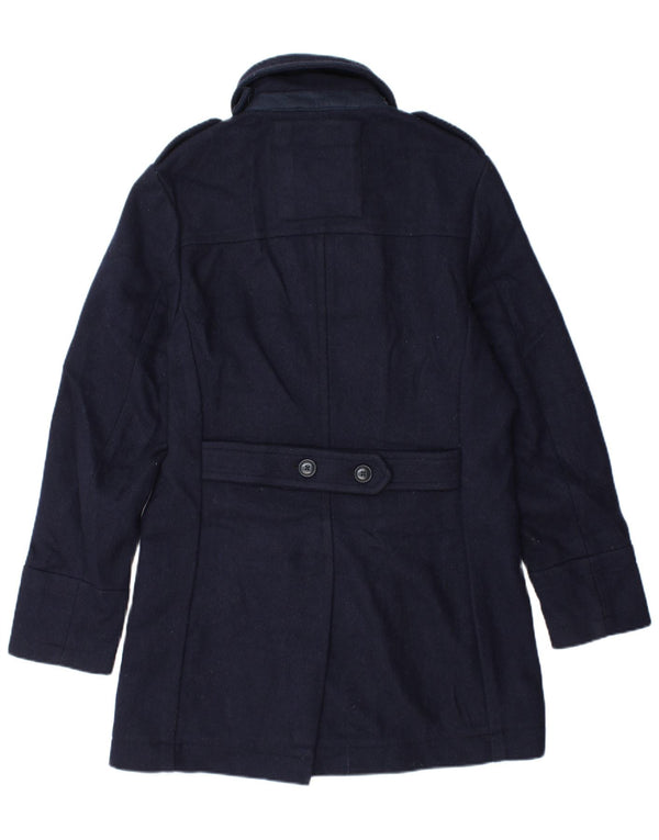 Superdry Chaquetón militar para hombre UK 42 XL Lana azul marino Chevron