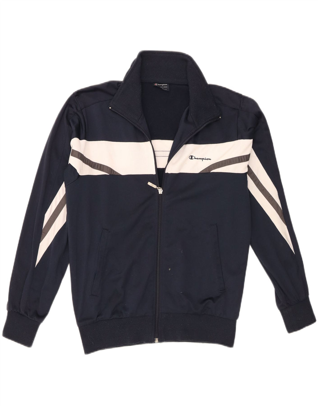 Champion Chaqueta de chándal para hombre Small Azul marino Colorblock Poliéster