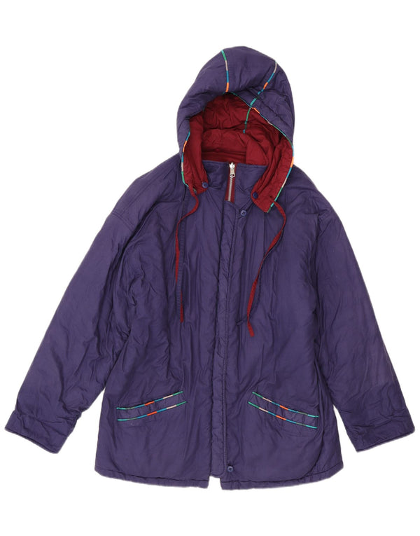 DW-Shop Chaqueta cortavientos con capucha de gran tamaño para mujer EU 36 Small Púrpura