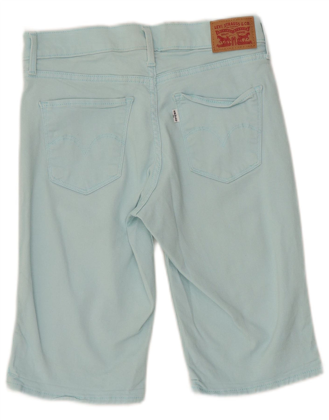 LEVI'S Shorts Vaqueros Mujer W27 Small Turquesa Algodón