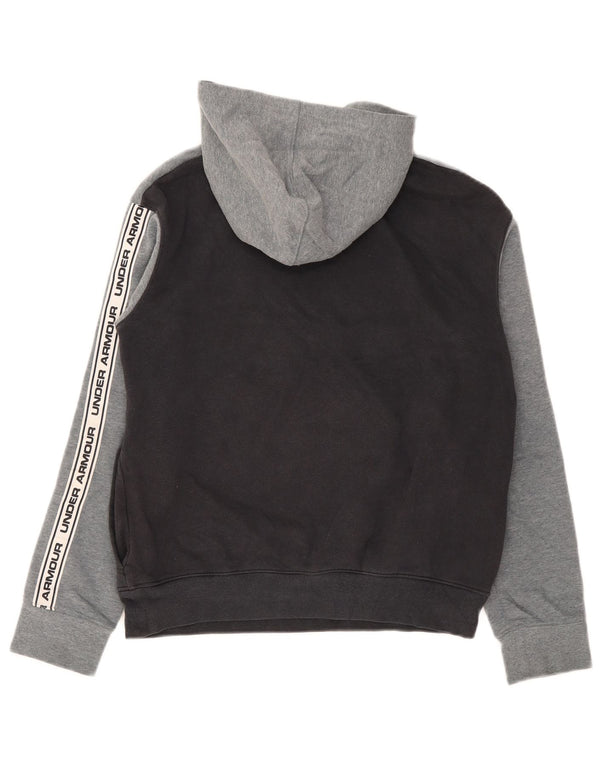 Under Armour Sudadera con capucha Cold Gear para niños 13-14 años XL Gris Colorblock