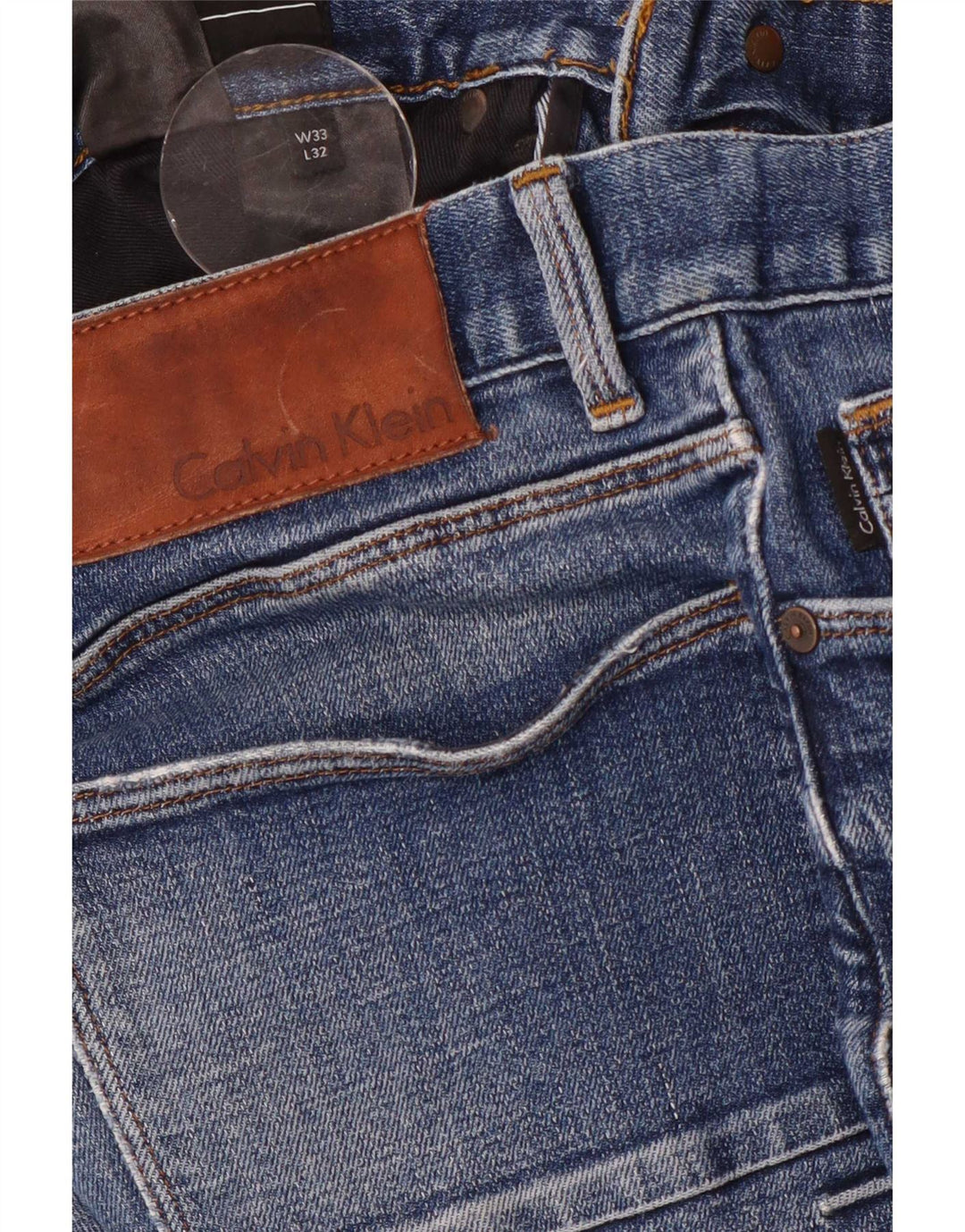 Calvin Klein Jeans ajustados para hombre W33 L32 Algodón azul