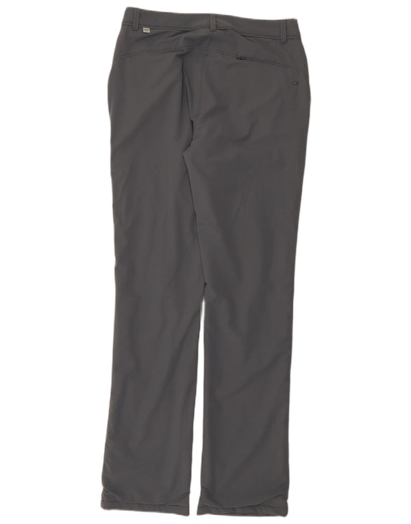 Calvin Klein Pantalones chinos rectos de golf para mujer UK 10 Small W30 L33 Gris