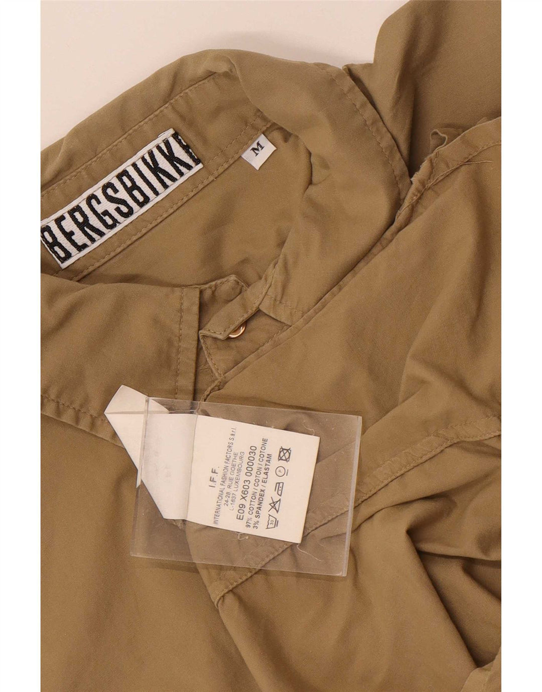 Bikkembergs Camisa Manga Corta Hombre Algodón Beige Medio