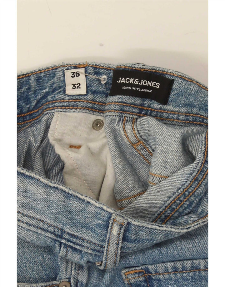 Jack & Jones Vaqueros ajustados desgastados para hombre W36 L28 Algodón azul