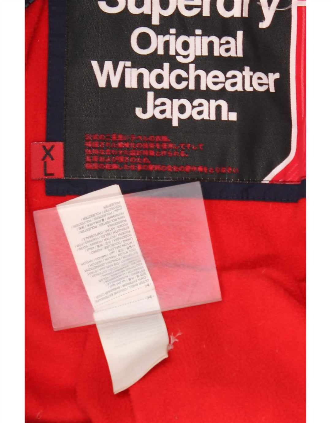 SUPERDRY Chaqueta cortavientos con capucha Windcheater para hombre UK 42 XL Azul marino