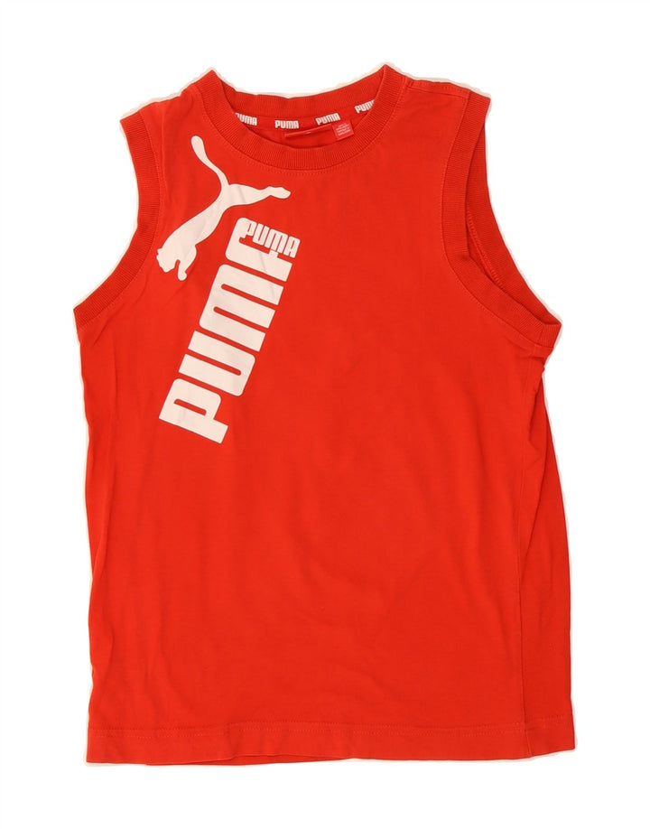PUMA Boys Graphic Vest Top 11-12 Years Large  Red Vintage Puma and Second-Hand Puma from Messina Hembry 