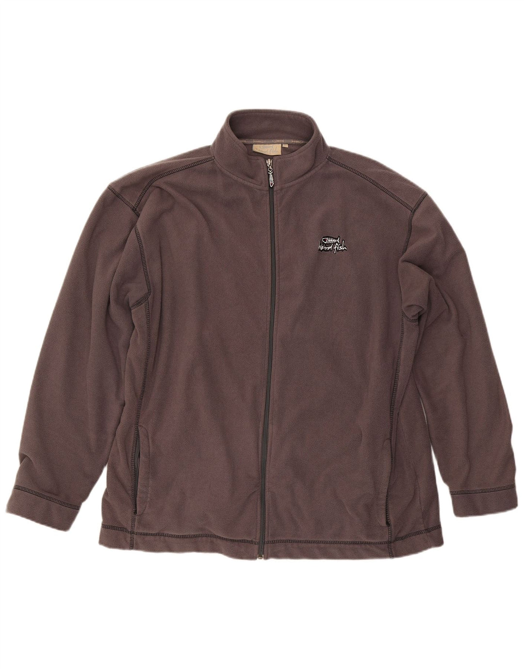 Weird Fish Chaqueta polar para hombre ES 42 XL Poliéster gris