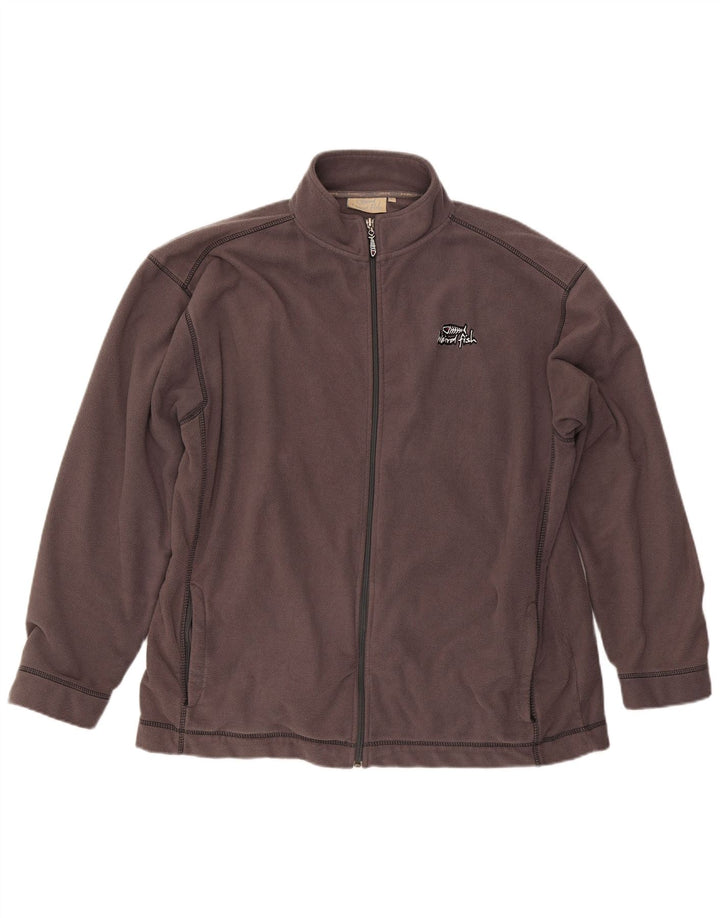 Weird Fish Chaqueta polar para hombre ES 42 XL Poliéster gris