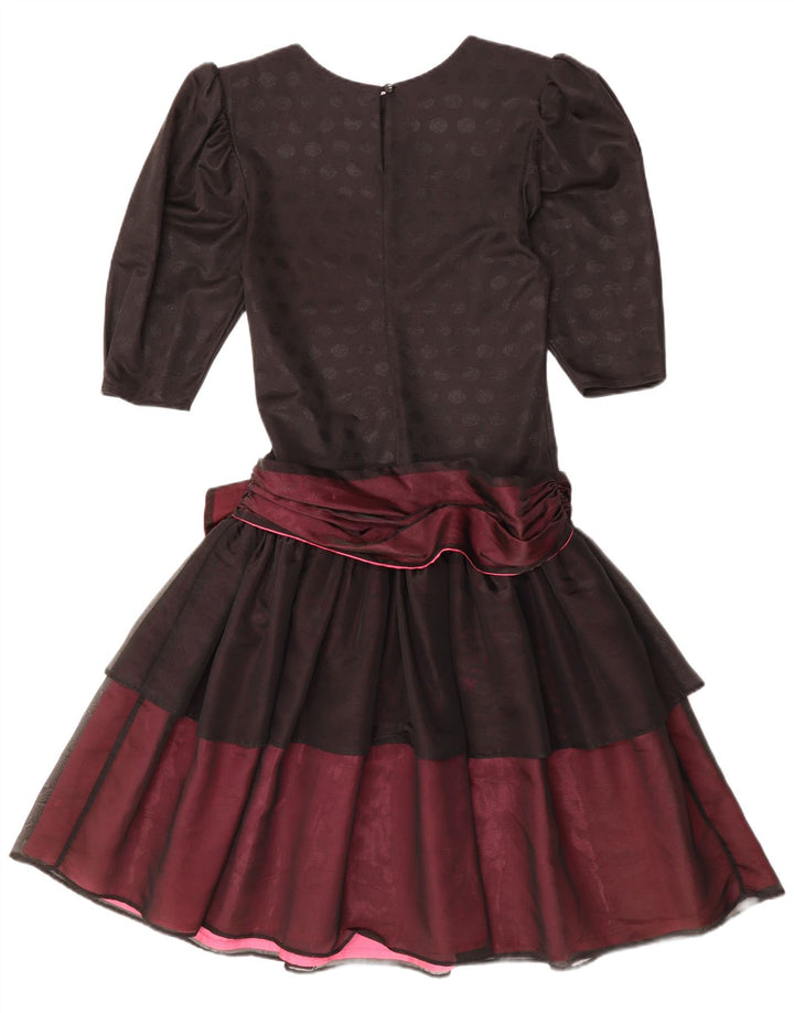 YESSICA Vestido escalonado para mujer EU 36 Pequeño Poliéster color block negro