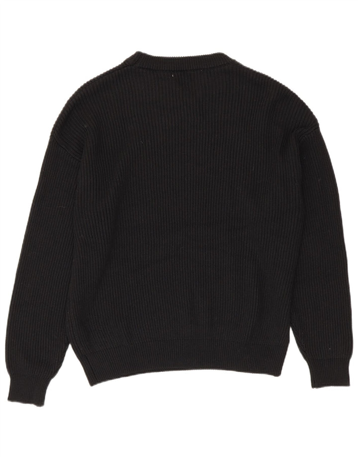Zara Hombre Jersey Cuello Redondo Jersey Medio Negro Poliéster