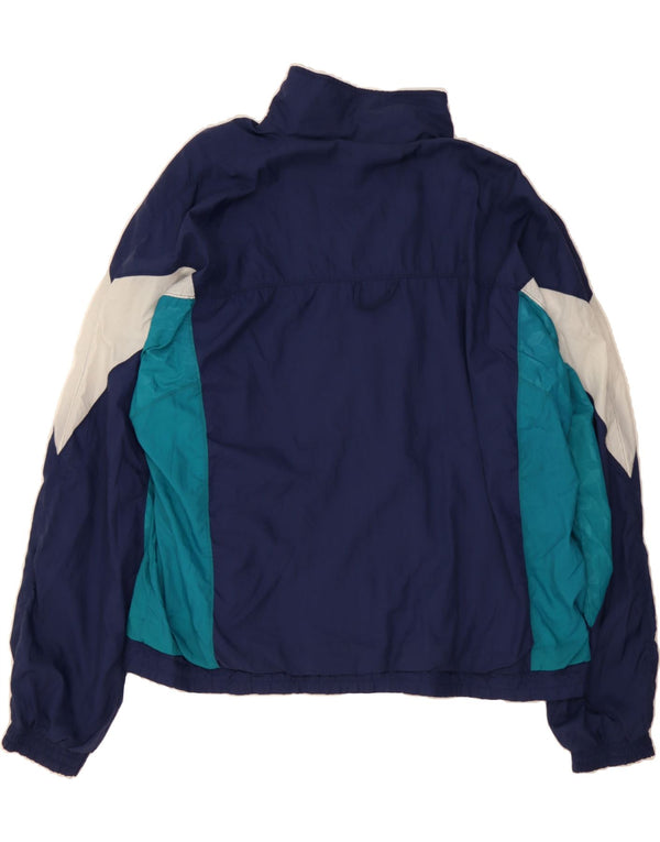 PUMA Mens Tracksuit Top Jacket XL Navy Blue Colourblock Nylon