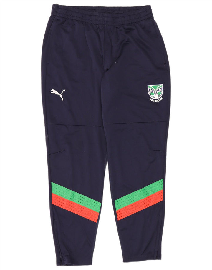 PUMA Pantalón de chándal Warriors para hombre XL Azul marino Colorblock Poliéster