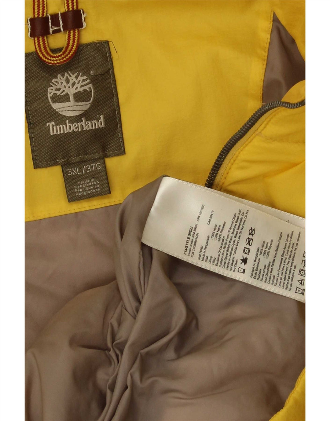 Timberland Chaqueta acolchada para hombre UK 46 3XL Nylon amarillo