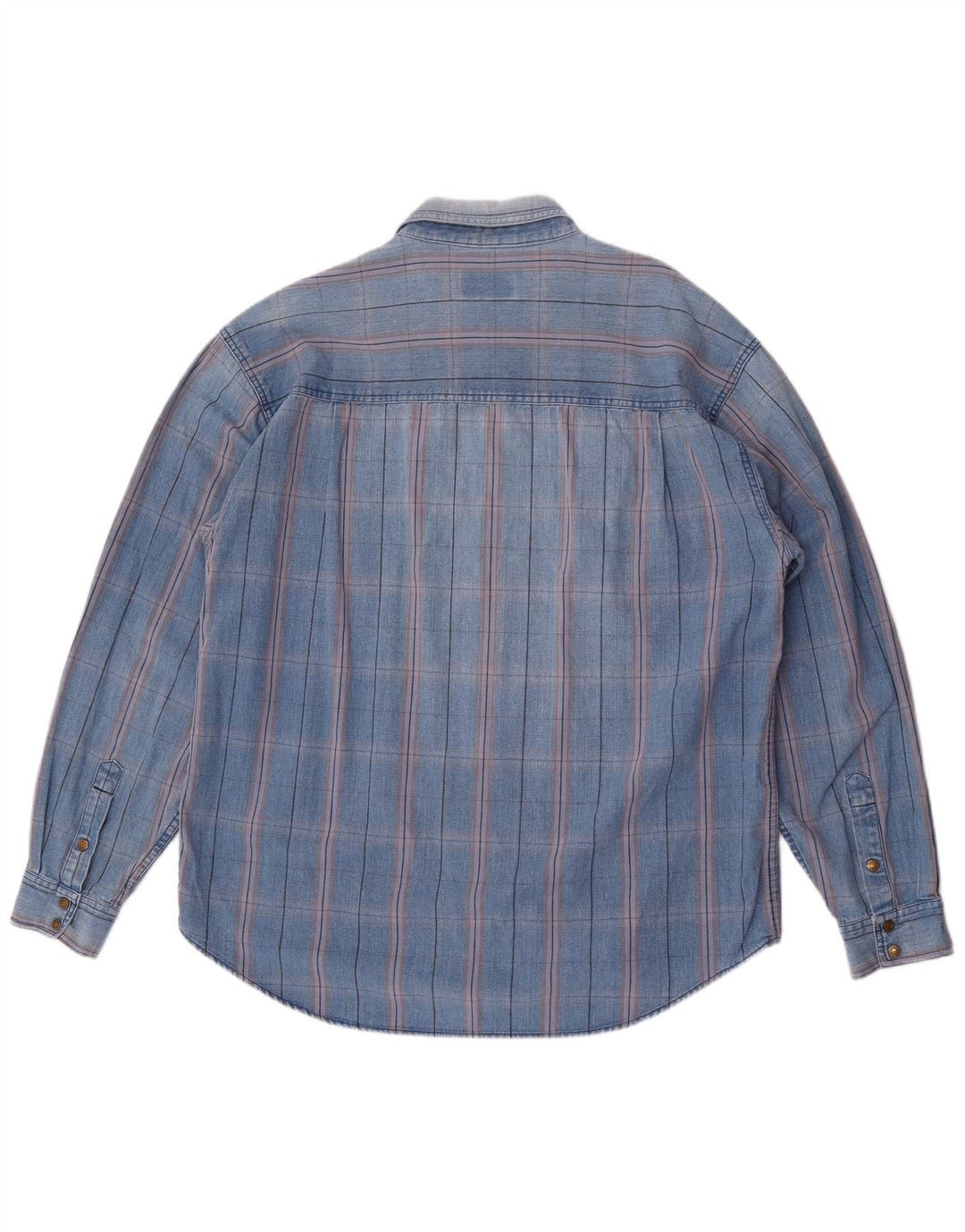 Wrangler Camisa occidental para hombre 2XL Algodón a cuadros azules