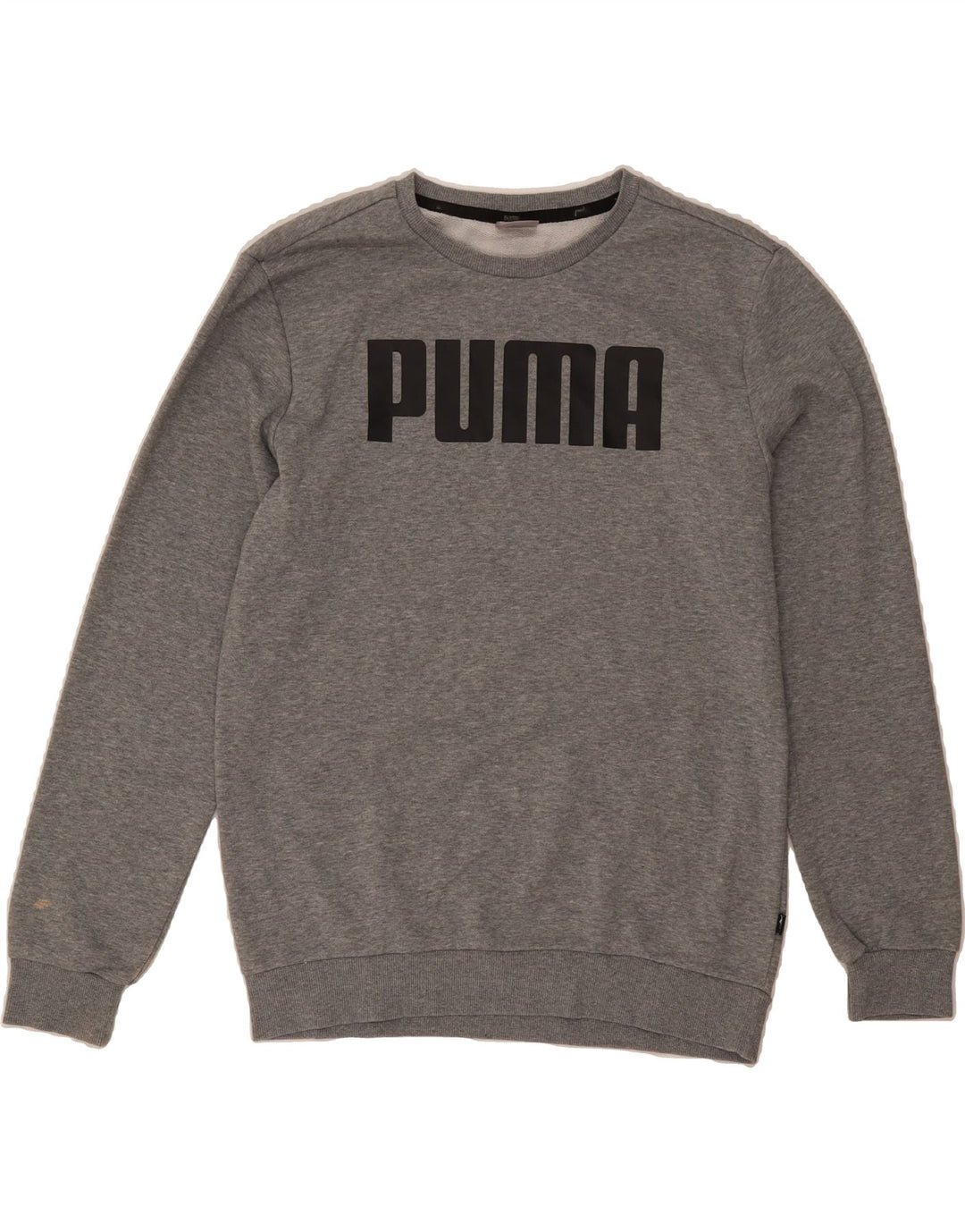 PUMA Mens Graphic Sweatshirt Jumper Medium Grey Vintage Puma and Second-Hand Puma from Messina Hembry 