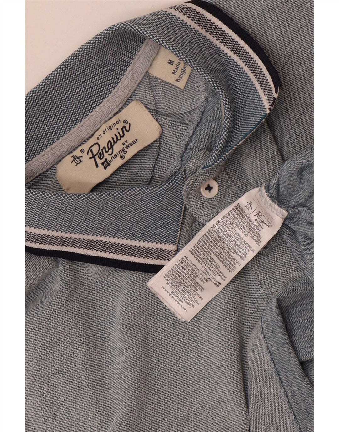 Polo Penguin De Corte Regular Para Hombre De Algodón Gris Medio