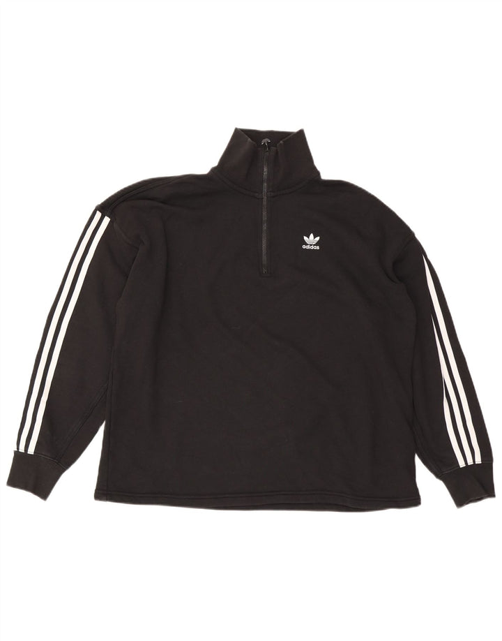 Adidas - Sudadera extragrande para mujer, talla 10, algodón negro