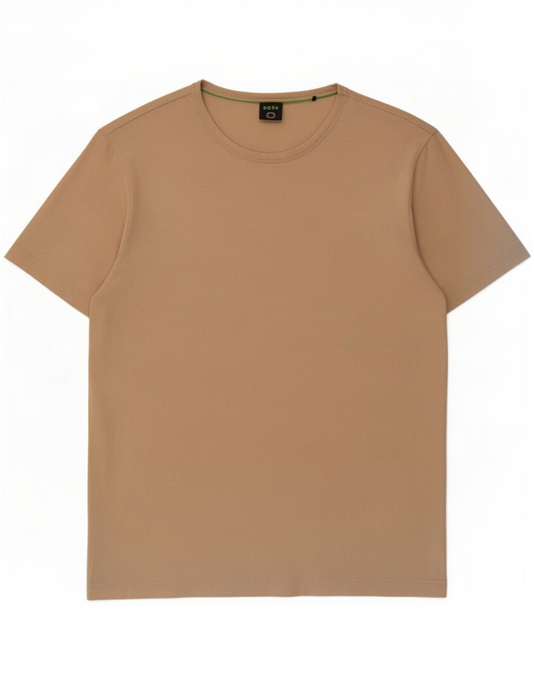 Hugo Boss Hombre Camiseta Top Algodón Beige Medio