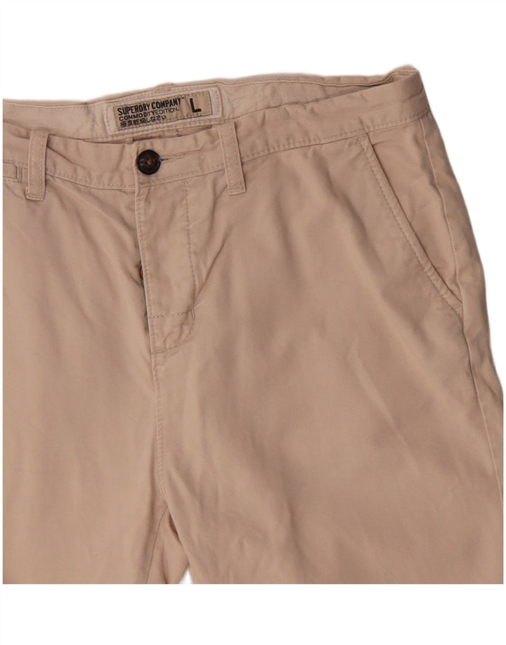 Superdry Chinos Cortos Para Hombre Grande W34 Algodón Beige