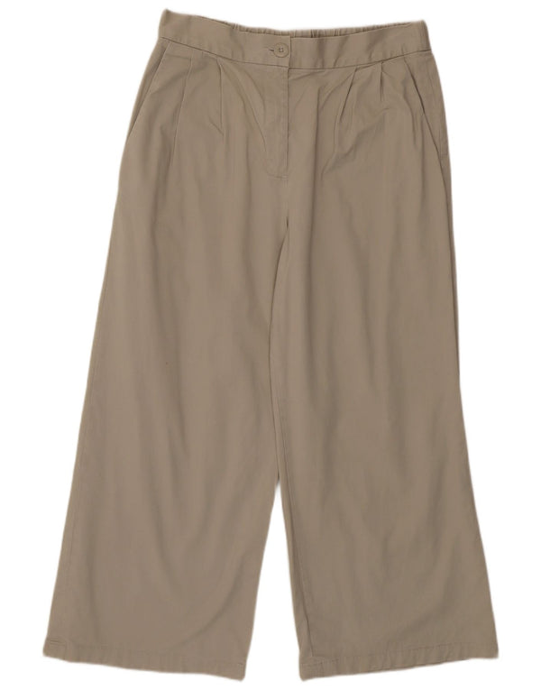 French Connection Pantalones capri con pinzas para mujer UK 10 Small W30 L24 Beige