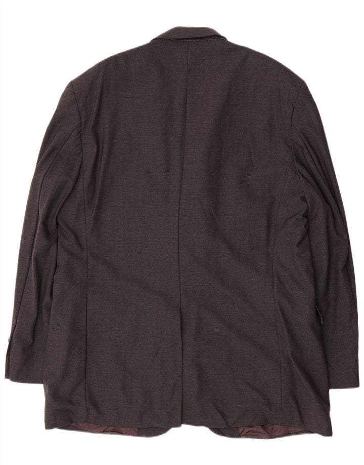 Brooks Brothers Chaqueta tipo blazer larga con 2 botones para hombre UK 46 3XL Lana gris