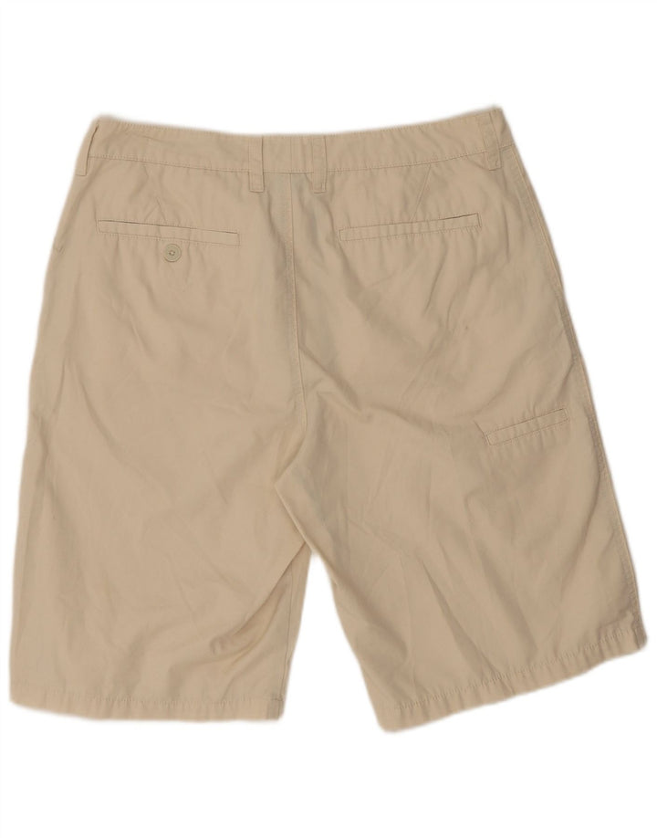 Vintage Mens Chino Shorts W33 Poliéster Beige Medio