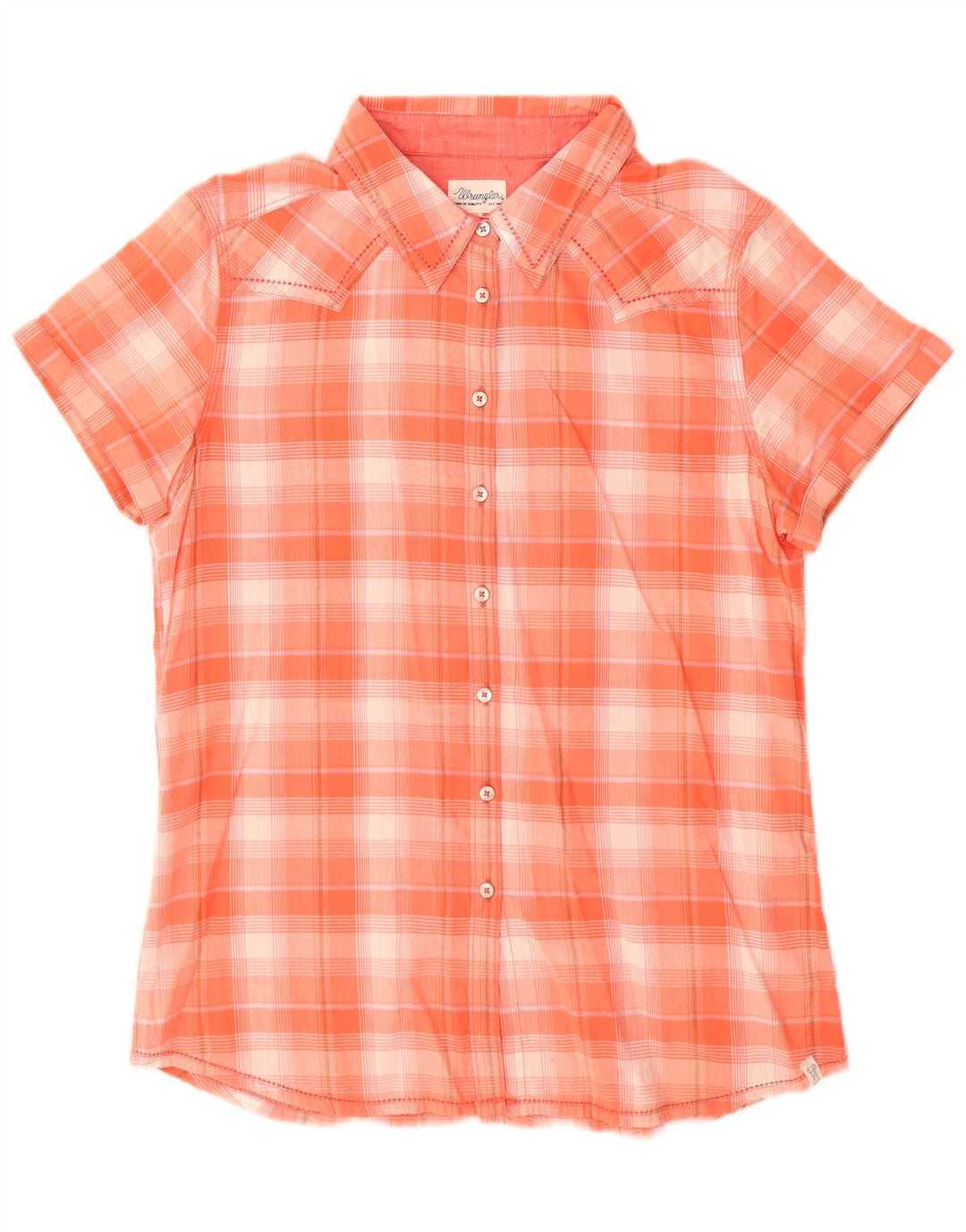 WRANGLER Camisa de manga corta para mujer UK 40 XL Pink Check