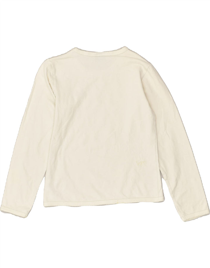 GEOX Girls Top Long Sleeve 8-9 Years Off White Cotton | Vintage Geox | Thrift | Second-Hand Geox | Used Clothing | Messina Hembry 