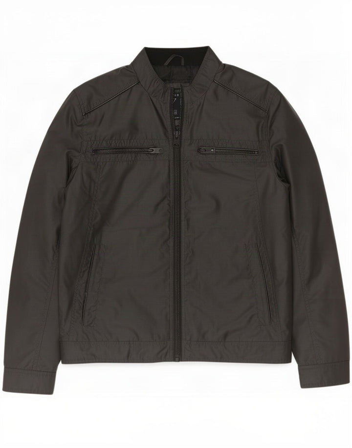 Guess Chaqueta Bomber para Hombre UK 38 Mediana Poliéster Negro