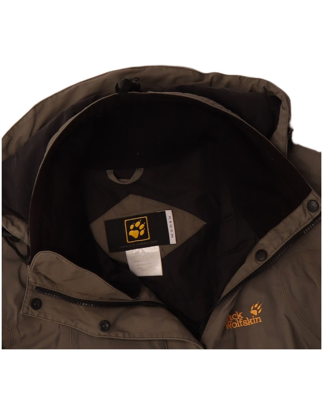 JACK WOLFSKIN Chaqueta cortavientos para mujer UK 12 Medium Beige Colourblock