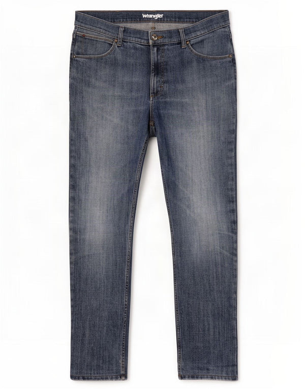 Wrangler Mens Slim Jeans W36 L29 Blue Cotton