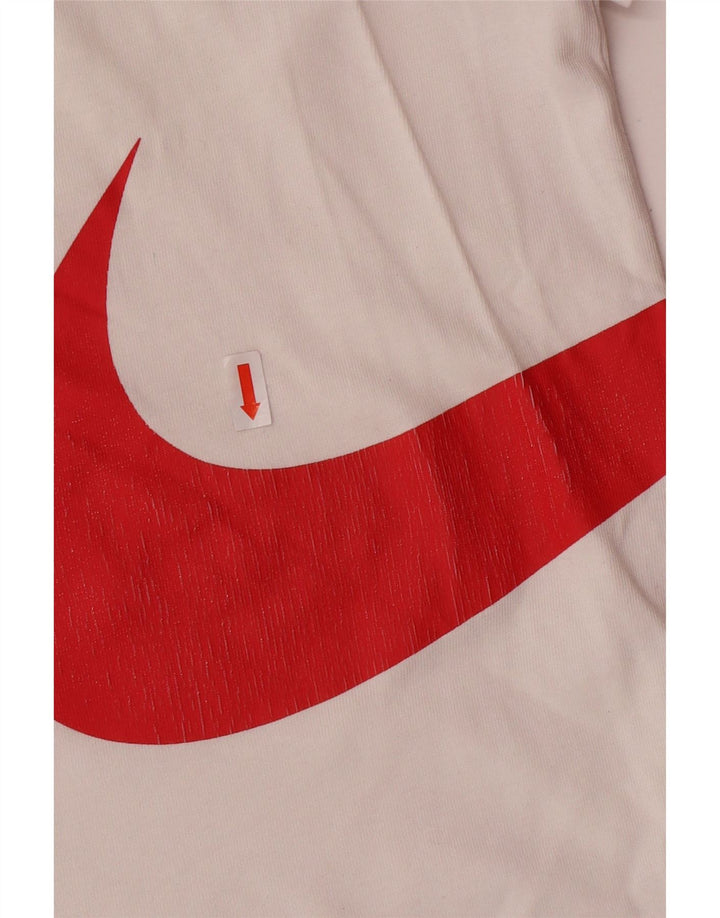 NIKE Camiseta gráfica para hombre Top XL Algodón blanco