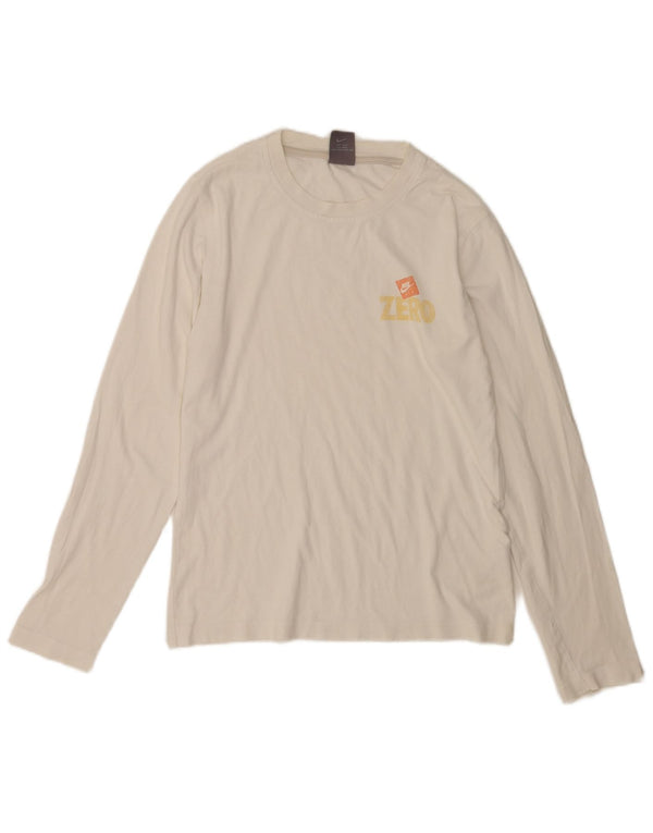 Nike Camiseta de manga larga para hombre UK 36/38 Small White Cotton