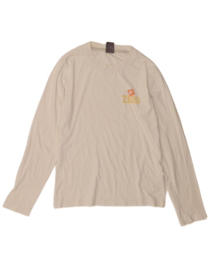 Nike Camiseta de manga larga para hombre UK 36/38 Small White Cotton