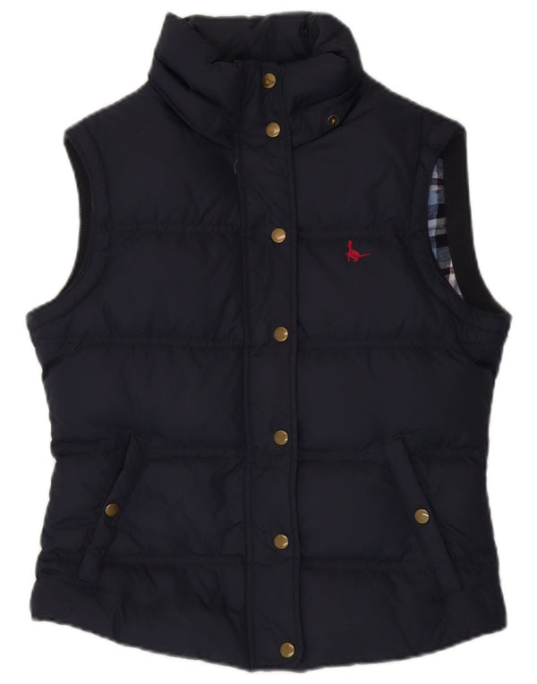 Jack Wills Chaleco acolchado para mujer UK 10 Small Azul marino