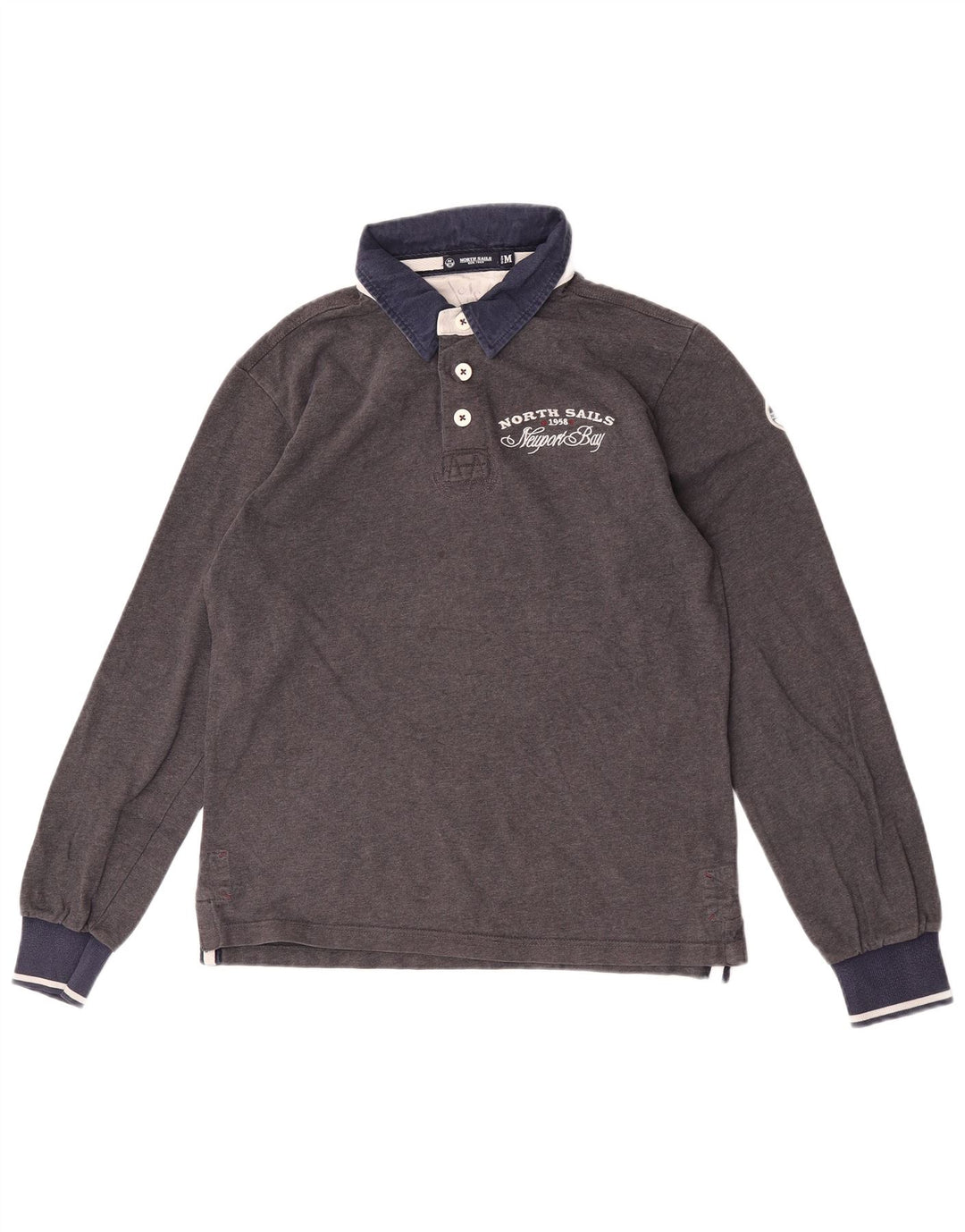 Polo De Rugby Con Gráfico De Hombre North Sails Gris Medio Color Block