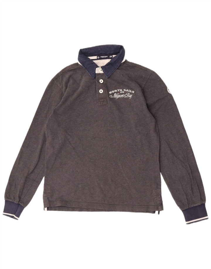 Polo De Rugby Con Gráfico De Hombre North Sails Gris Medio Color Block