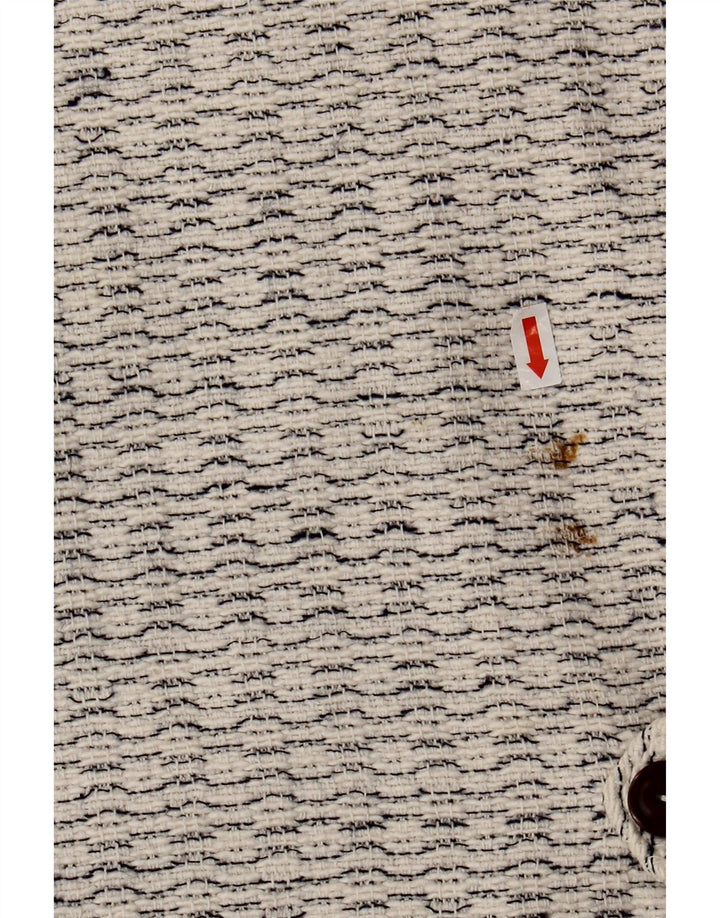 Chaleco vintage para hombre medio blanco moteado