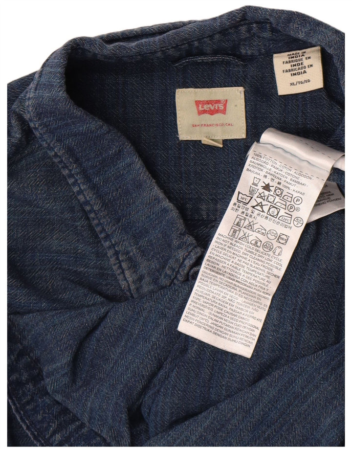 Camisa Levi's Hombre XL Algodón Azul