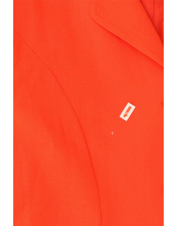 Vintage mujer 4 botones Blazer chaqueta Reino Unido 12 rojo medio
