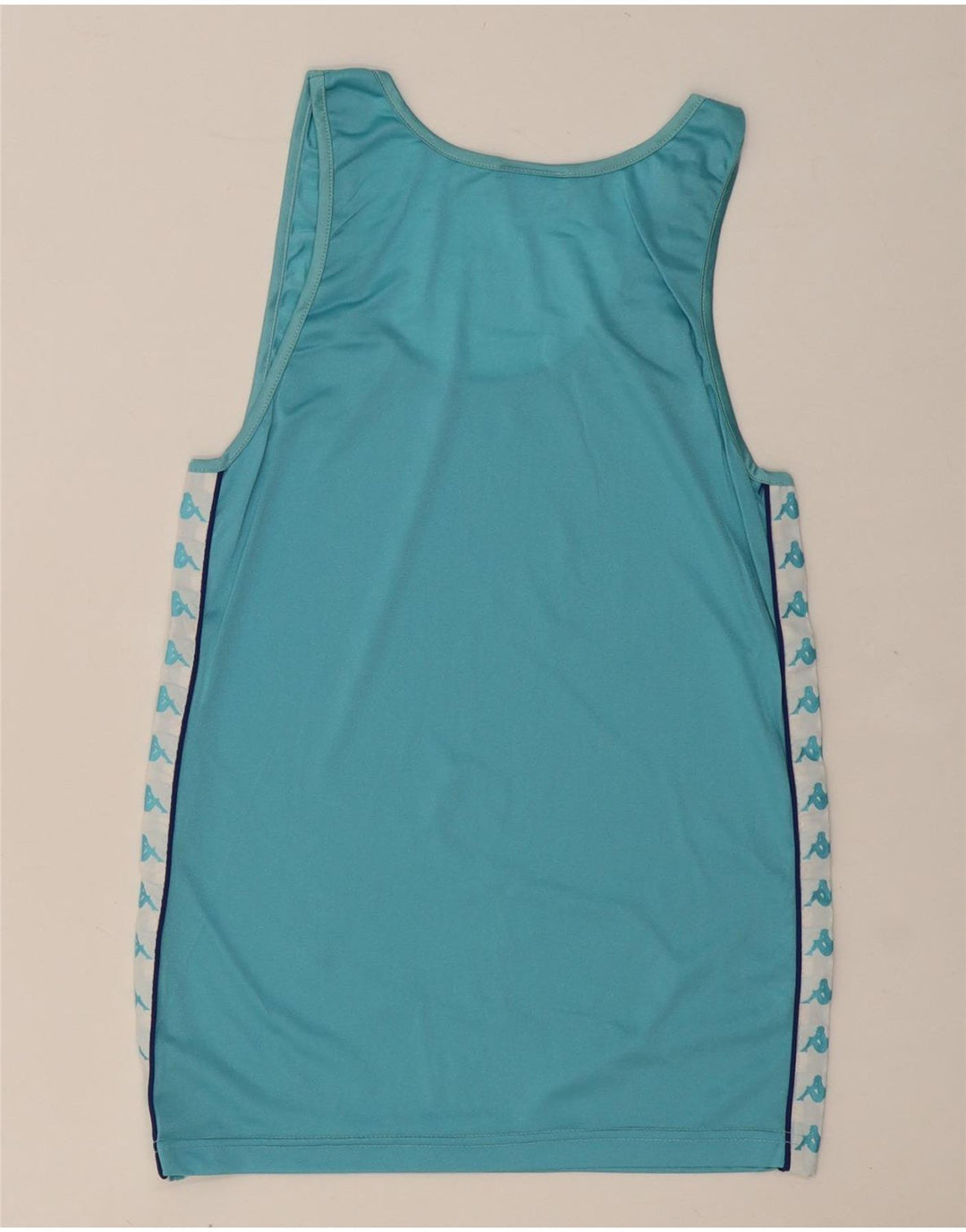 KAPPA Camiseta sin mangas estampada para hombre IT 46 Small Blue Colourblock Poliamida